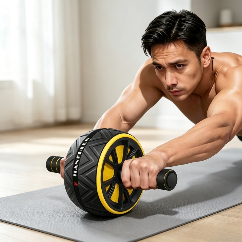 Sports Equipment Meaning - Antypoślizgowe koło do ćwiczeń mięśni brzucha,