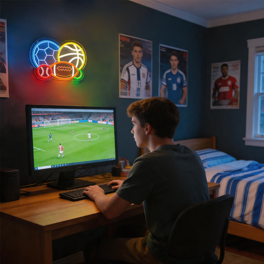 Neonowa tablica LED z motywem  – Sports Equipment Icon recenzja i cena